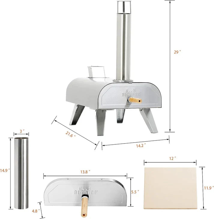 BIG HORN OUTDOORS Pizza Ovens Wood Pellet Pizza Oven Wood